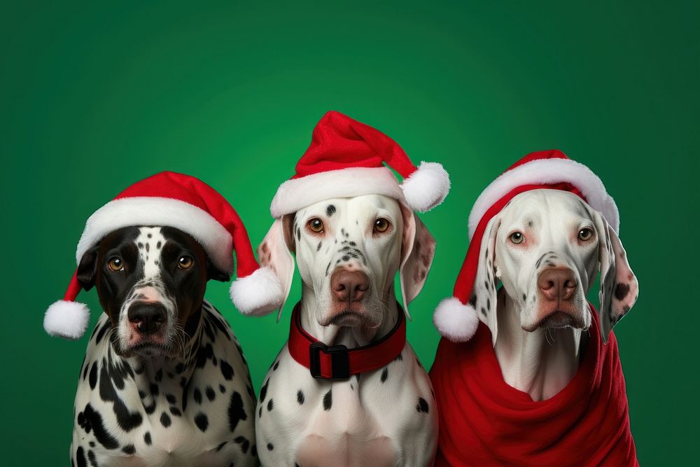 Dog christmas dalmatian portrait. AI generated Image by rawpixel.