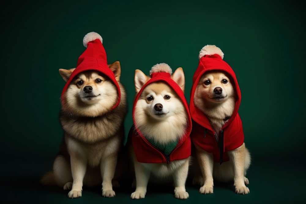 Dog christmas portrait mammal. AI generated Image by rawpixel.