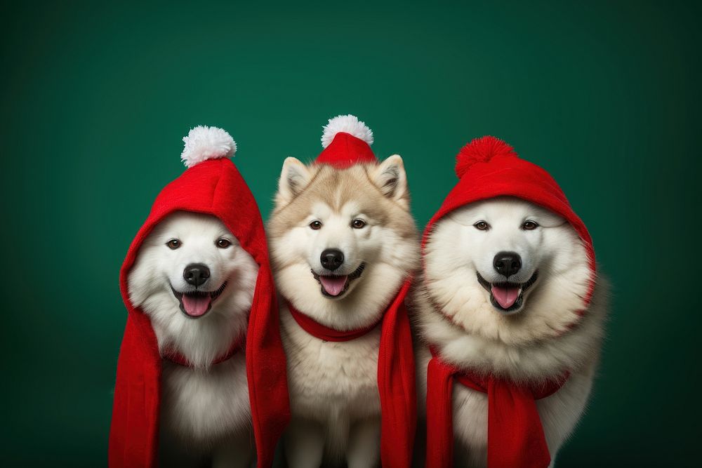 Dog christmas portrait mammal. AI generated Image by rawpixel.