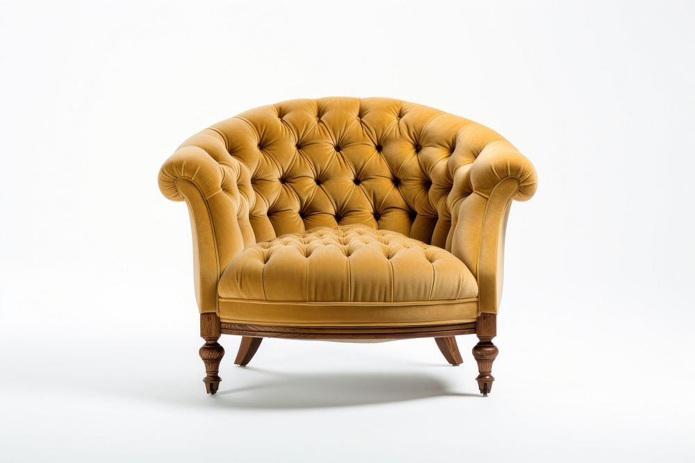 Armchair furniture luxury white background. AI generated Image by rawpixel.