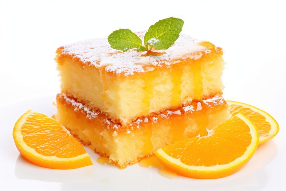Dessert orange fruit food. AI generated Image by rawpixel.
