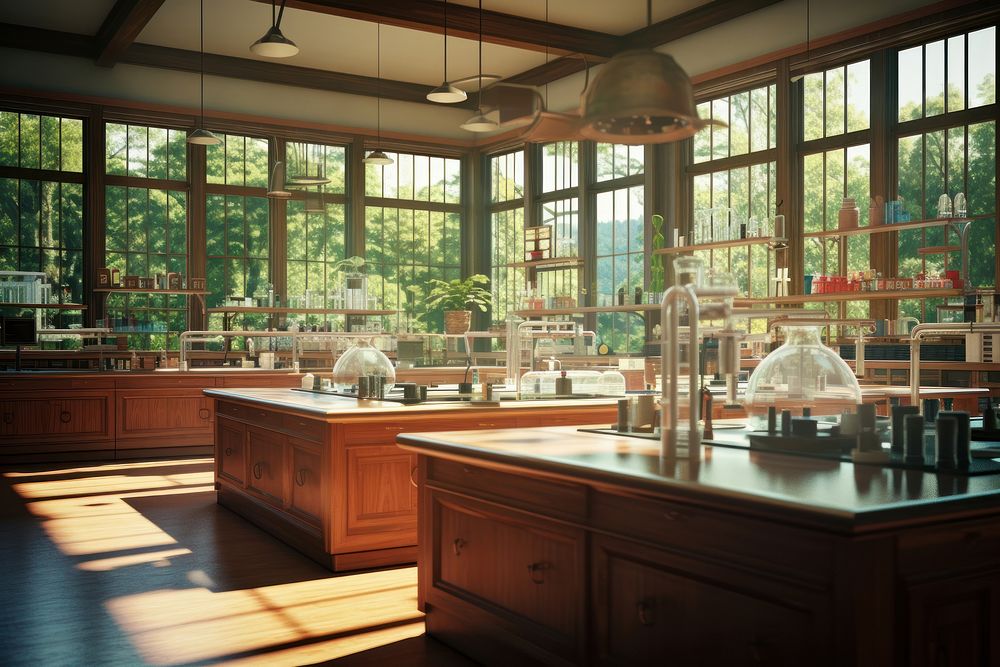 Kitchen plant wood lab. AI generated Image by rawpixel.