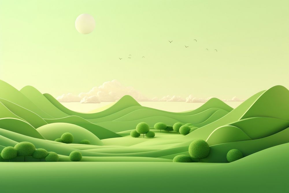 Green sky outdoors nature. AI generated Image by rawpixel.