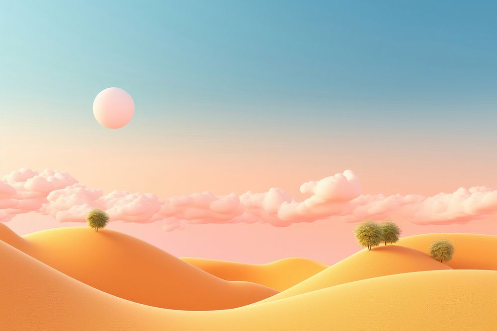 Sky landscape outdoors balloon. AI generated Image by rawpixel.