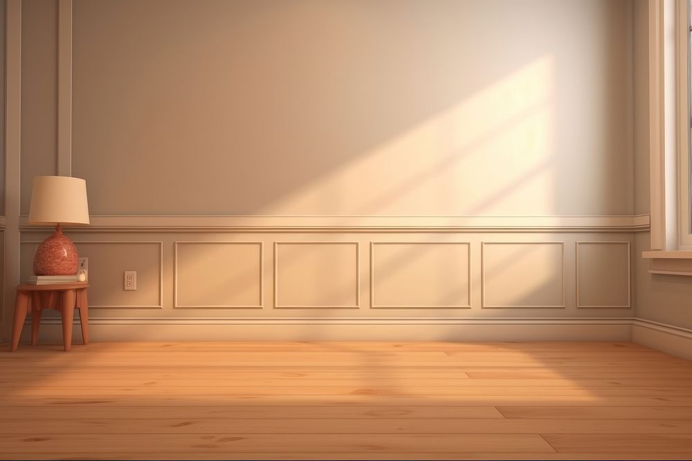 Hardwood flooring lighting lamp. AI generated Image by rawpixel.