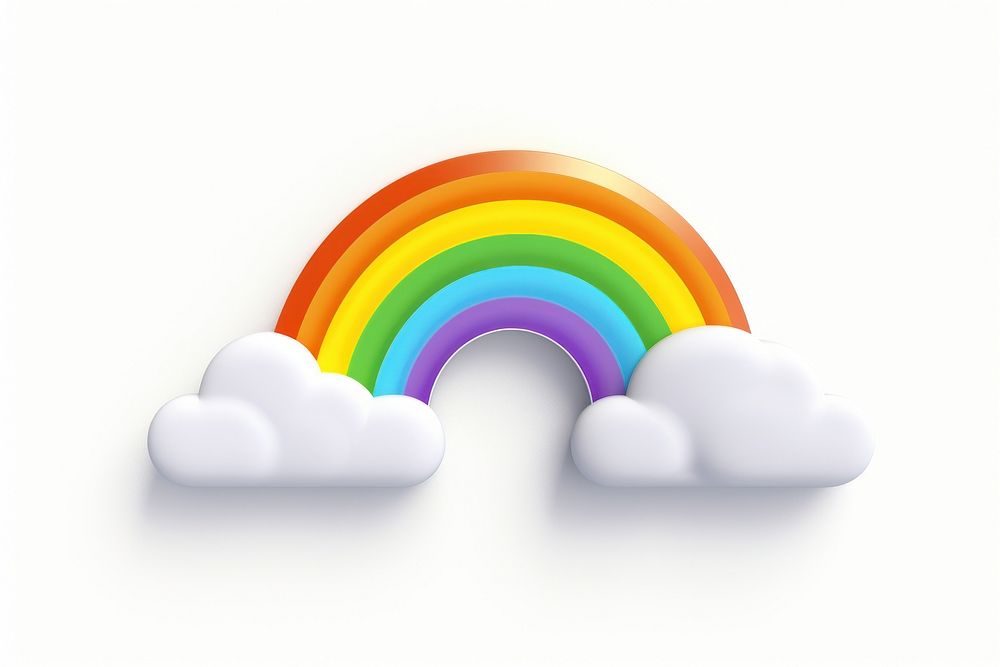 Rainbow sky nature cloud. AI generated Image by rawpixel.