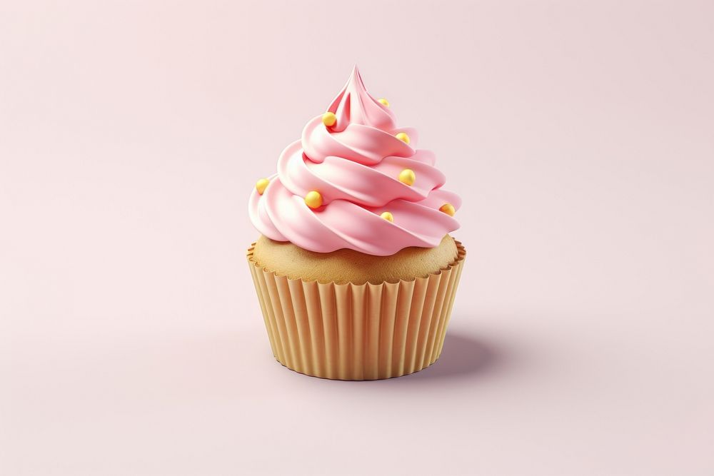 Cake cupcake dessert cream. AI generated Image by rawpixel.
