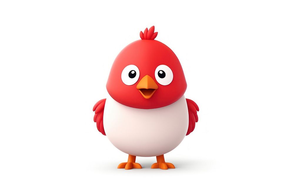 Hen animal bird white background. AI generated Image by rawpixel.