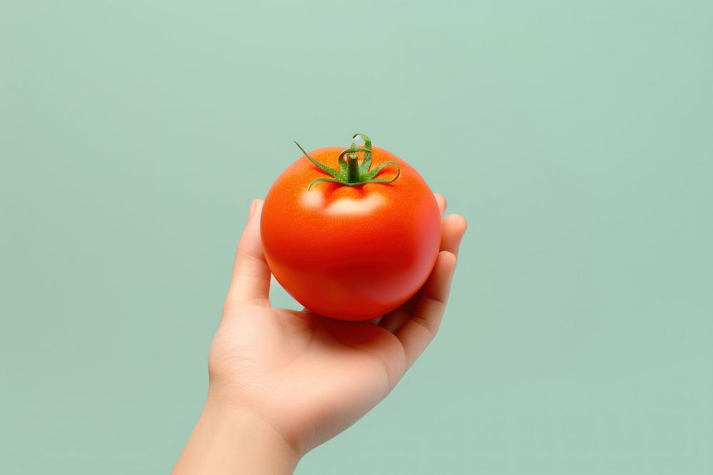Tomato vegetable holding plant. AI generated Image by rawpixel.