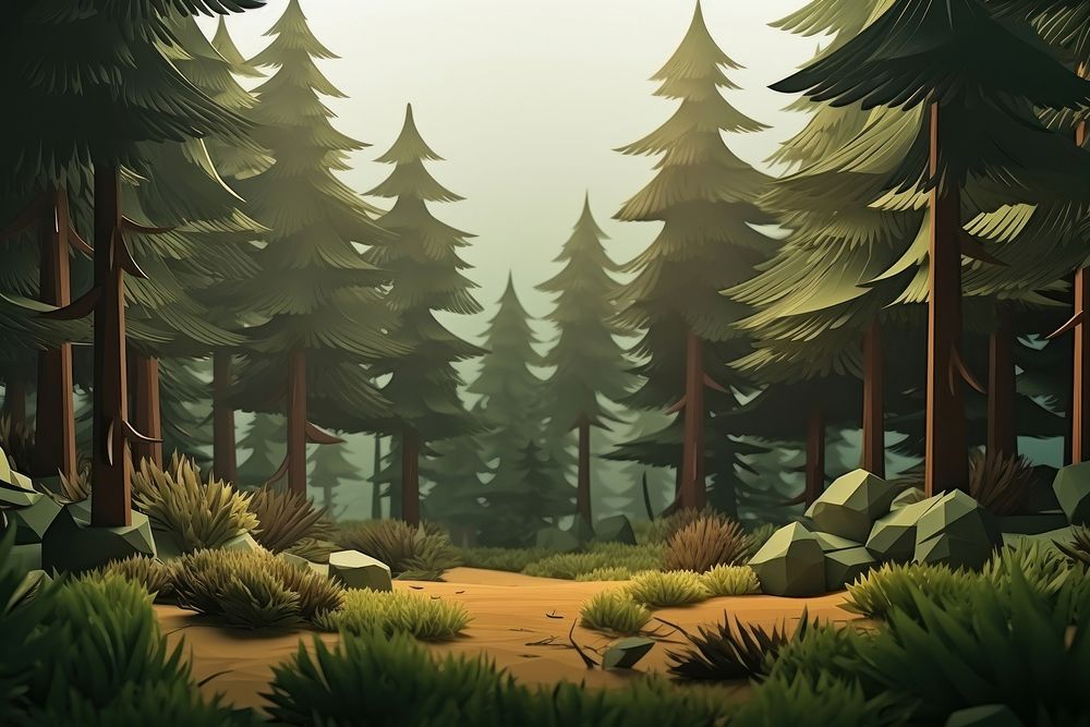Landscape forest outdoors woodland. AI generated Image by rawpixel.