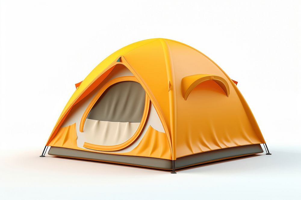 Tent outdoors camping white background. 