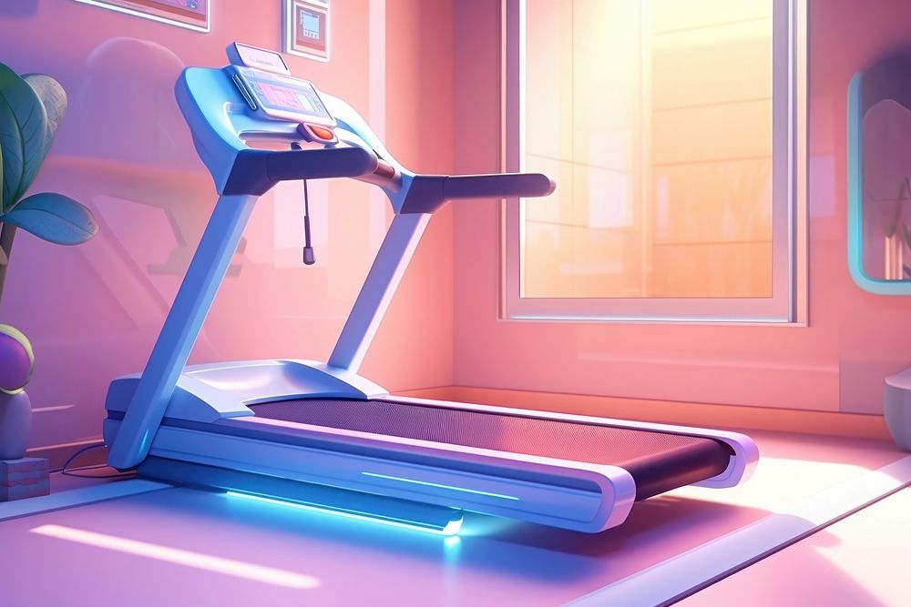 Treadmill fitness room gym. AI generated Image by rawpixel.
