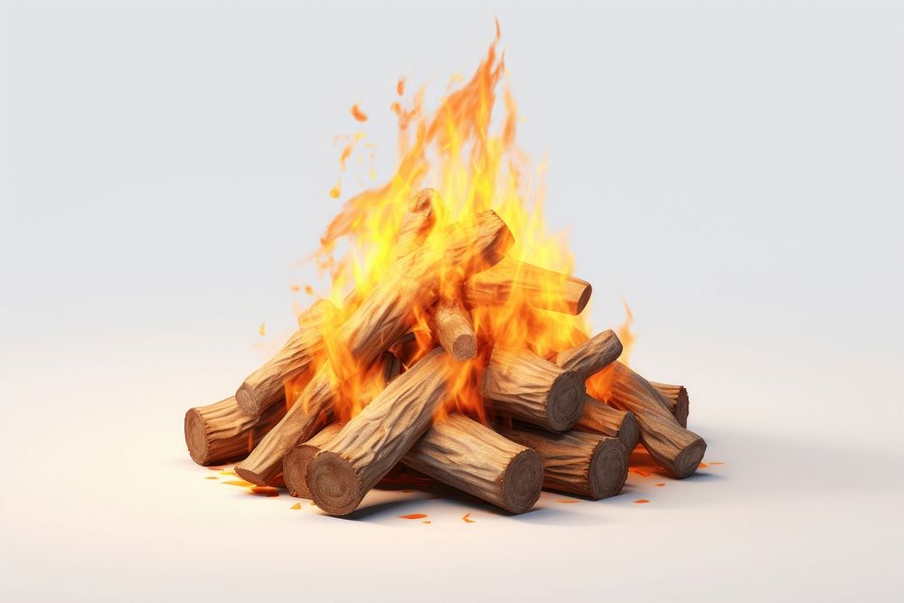 Bonfire fireplace firewood campfire. AI generated Image by rawpixel.