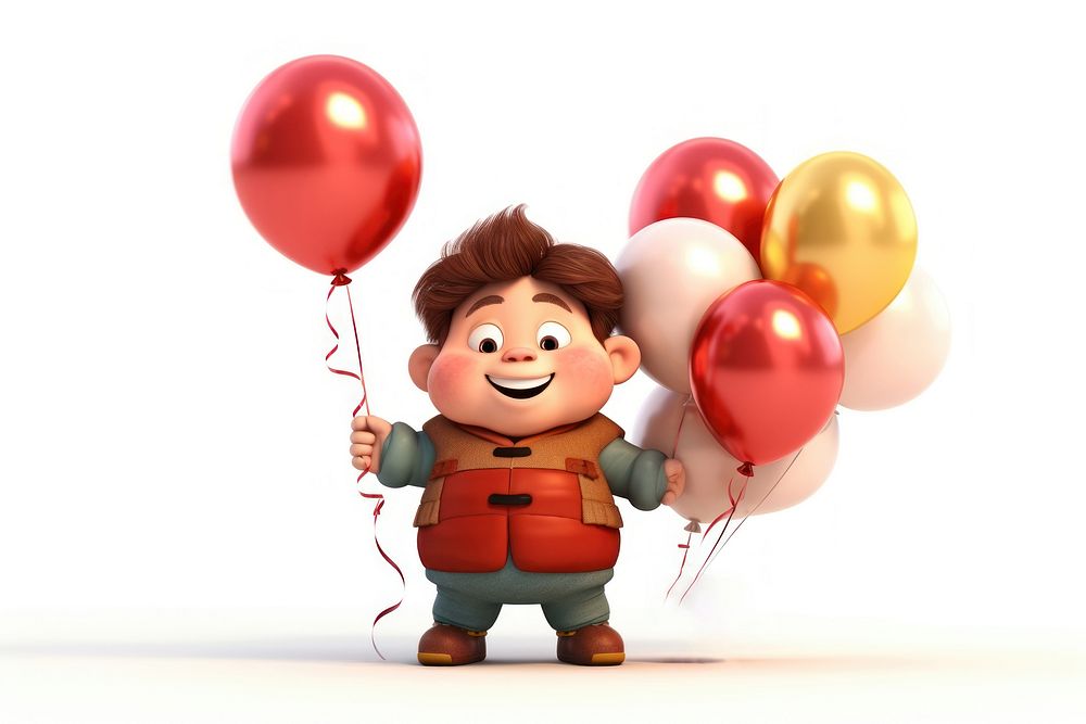 Balloon cartoon representation celebration. AI generated Image by rawpixel.