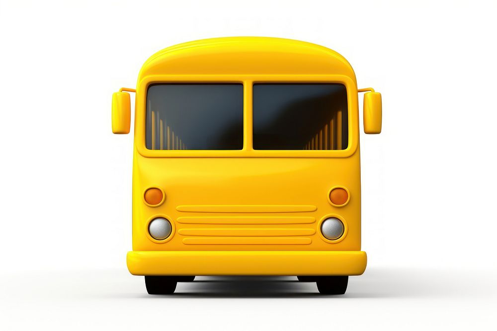 Bus vehicle yellow white background. AI generated Image by rawpixel.