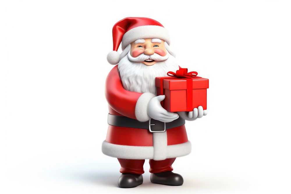 Christmas cartoon gift white background. AI generated Image by rawpixel.