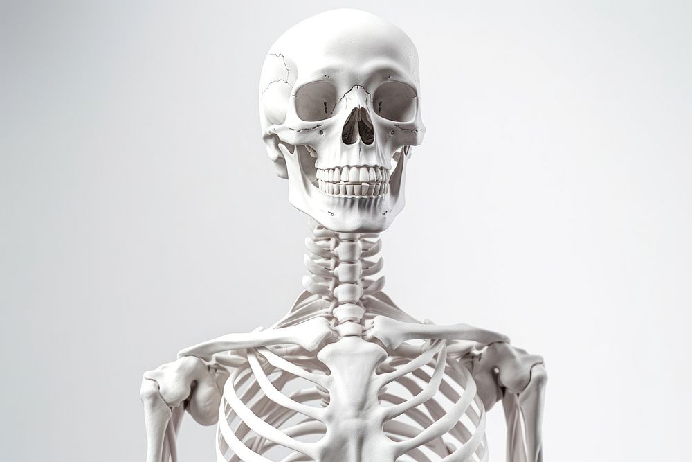 Skeleton portrait anatomy science. AI generated Image by rawpixel.