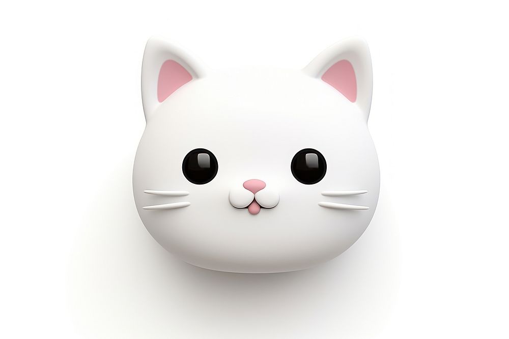 White cute toy white background. AI generated Image by rawpixel.