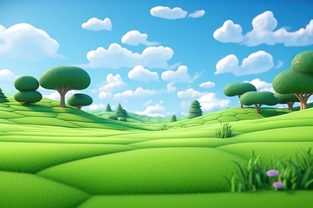 Backgrounds landscape grassland panoramic. AI generated Image by rawpixel.