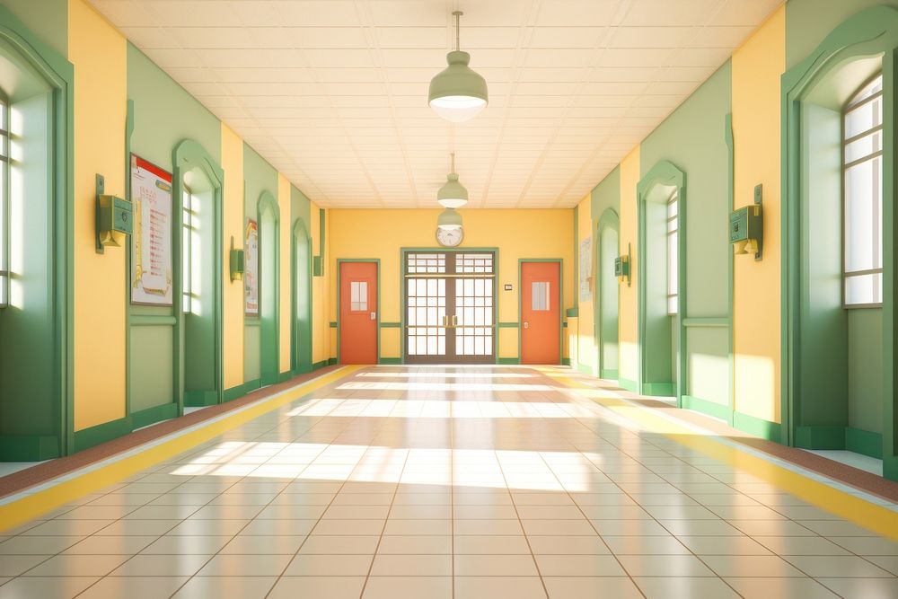 Building architecture corridor floor. AI generated Image by rawpixel.