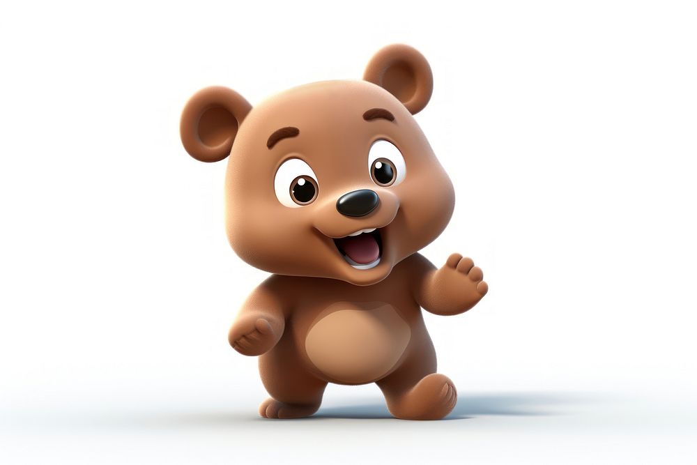 Cartoon brown bear toy. AI generated Image by rawpixel.