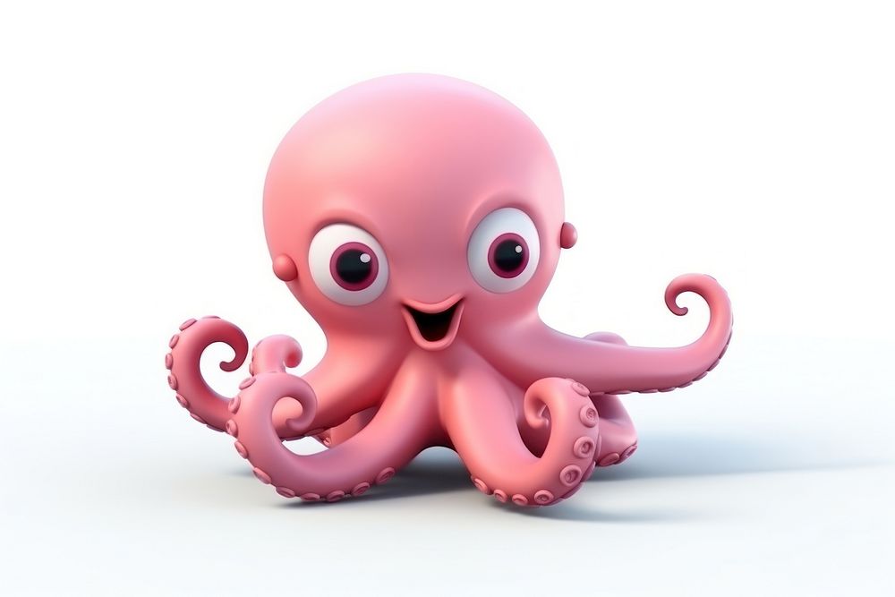 Octopus cartoon animal cute. AI generated Image by rawpixel.