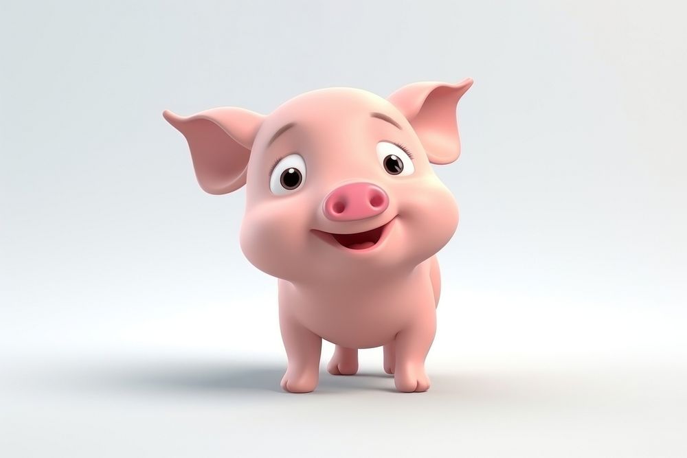 Pig cartoon mammal animal. AI generated Image by rawpixel.
