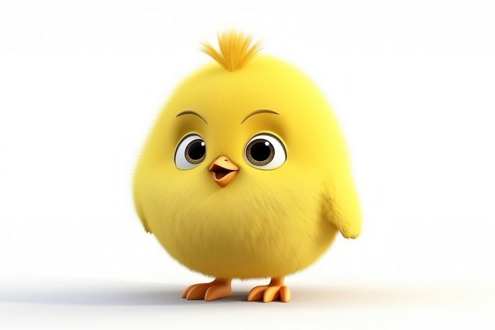 Cartoon animal yellow bird. AI generated Image by rawpixel.