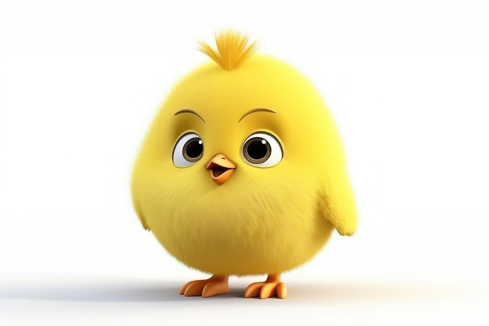 Cartoon animal yellow bird. AI | Free Photo Illustration - rawpixel