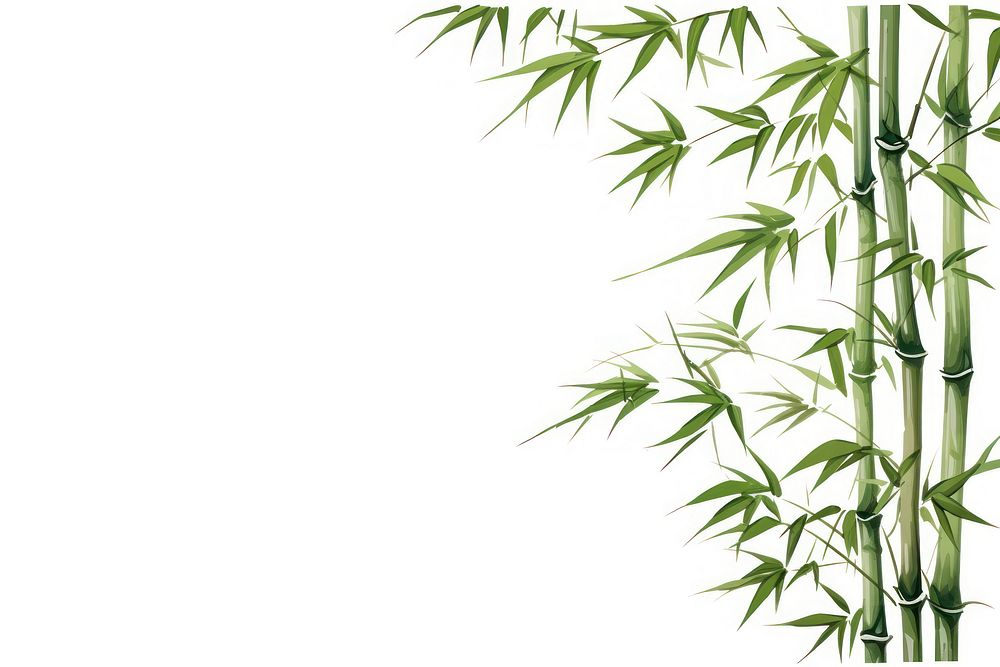 Bamboo backgrounds plant white background. AI generated Image by rawpixel.