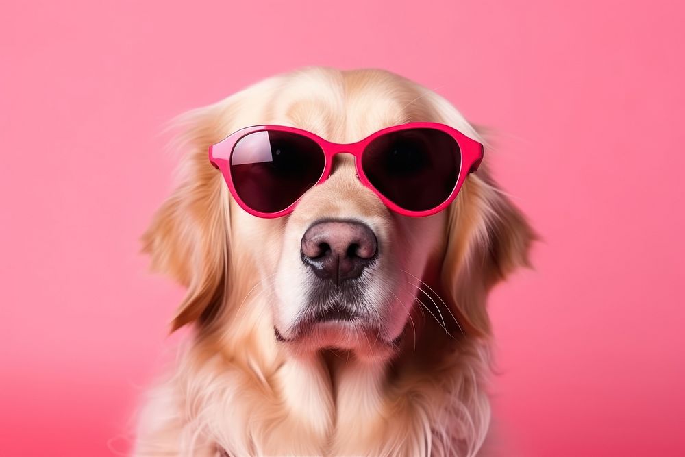 Dog sunglasses retriever mammal. 