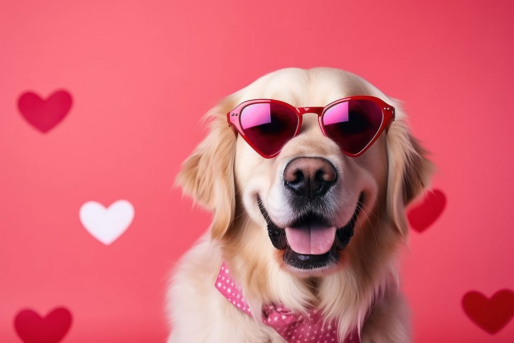 Dog sunglasses retriever mammal. AI generated Image by rawpixel.