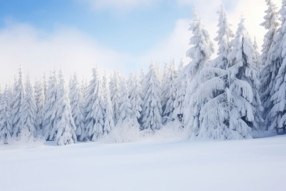 Forest snow backgrounds landscape. AI generated Image by rawpixel.