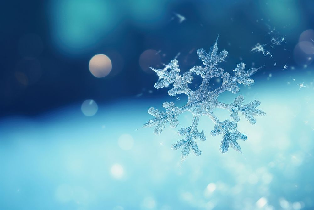 Snowflake nature illuminated celebration. AI generated Image by rawpixel.