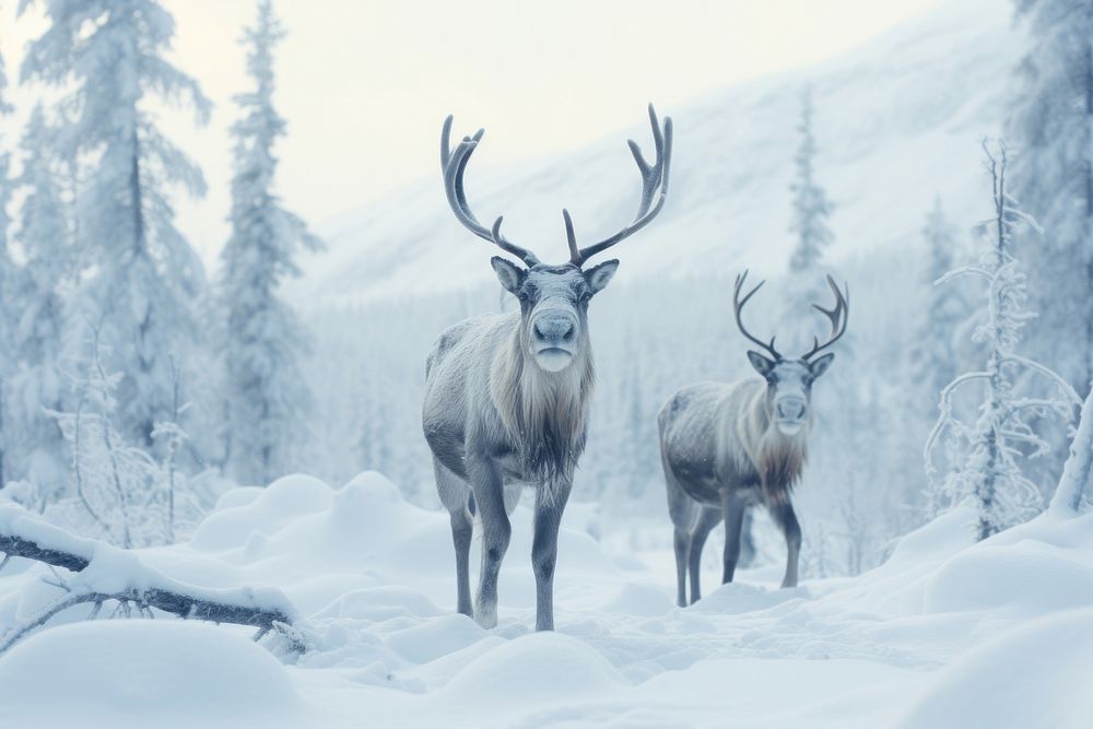 Wildlife winter animal mammal. 