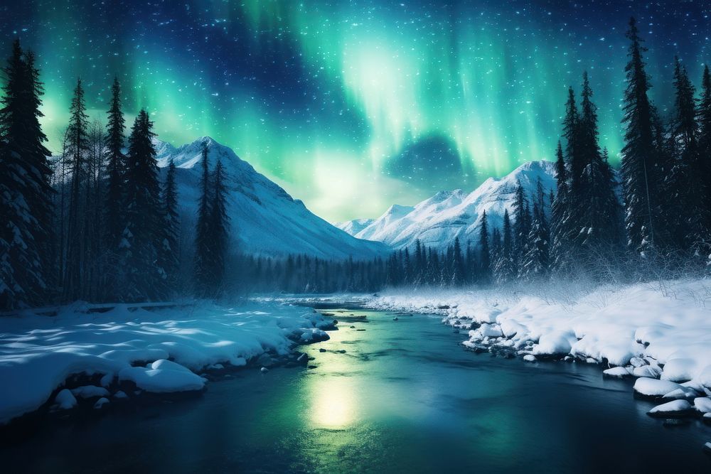 Landscape snow mountain outdoors.