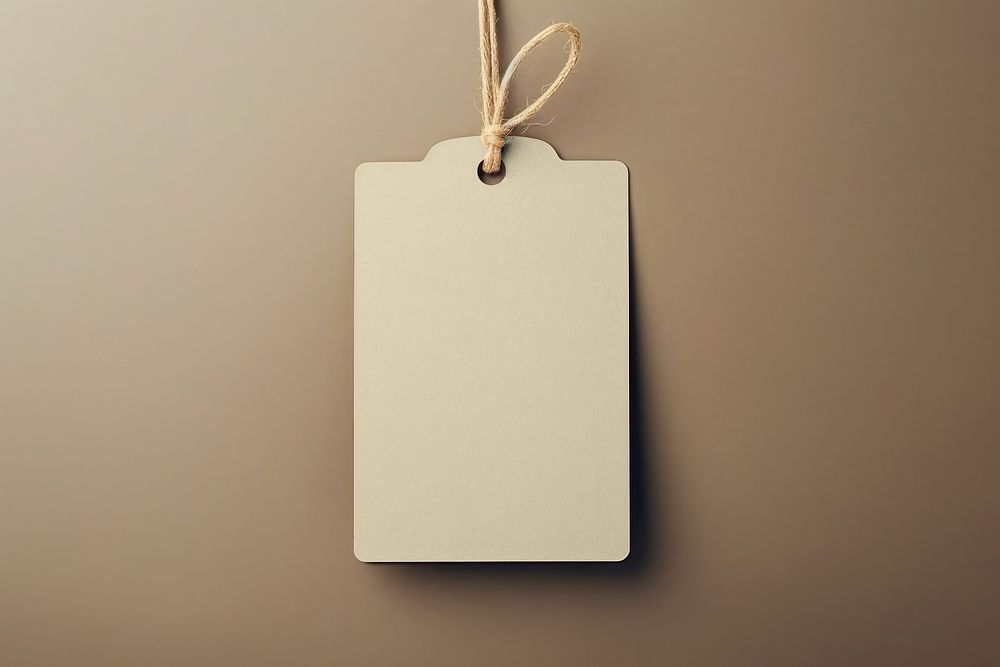 Hanging paper tag, product label