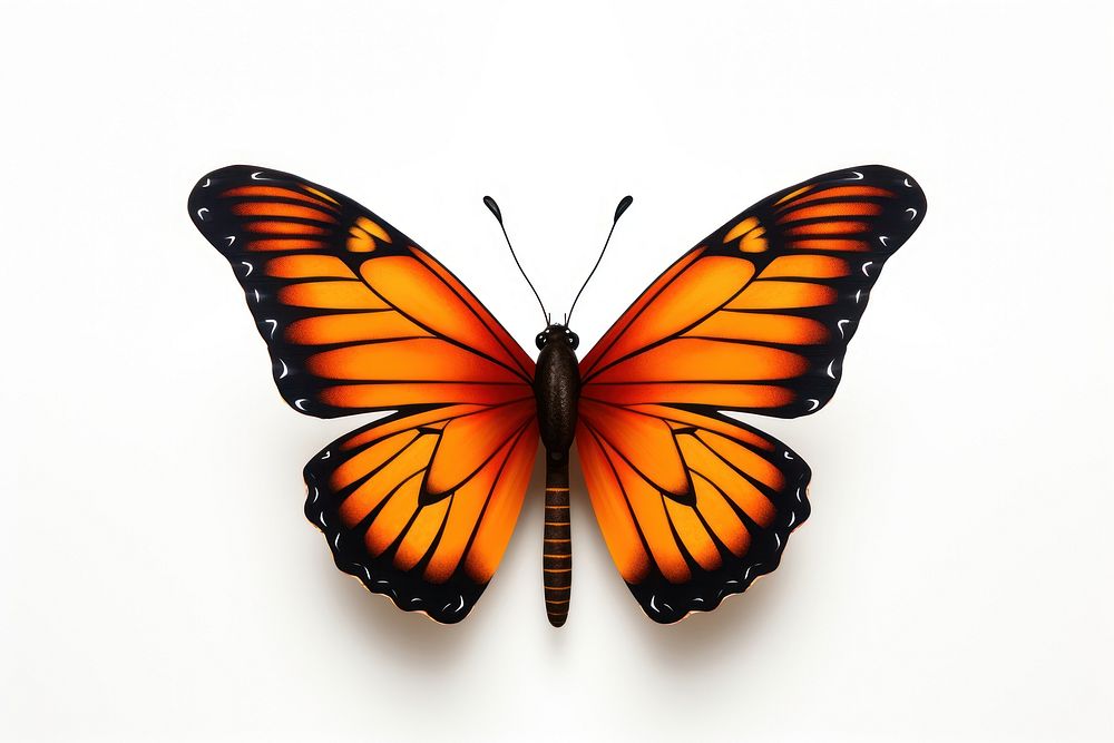 Butterfly animal insect white background. AI generated Image by rawpixel.