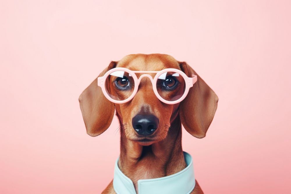 Glasses dog sunglasses portrait. AI generated Image by rawpixel.