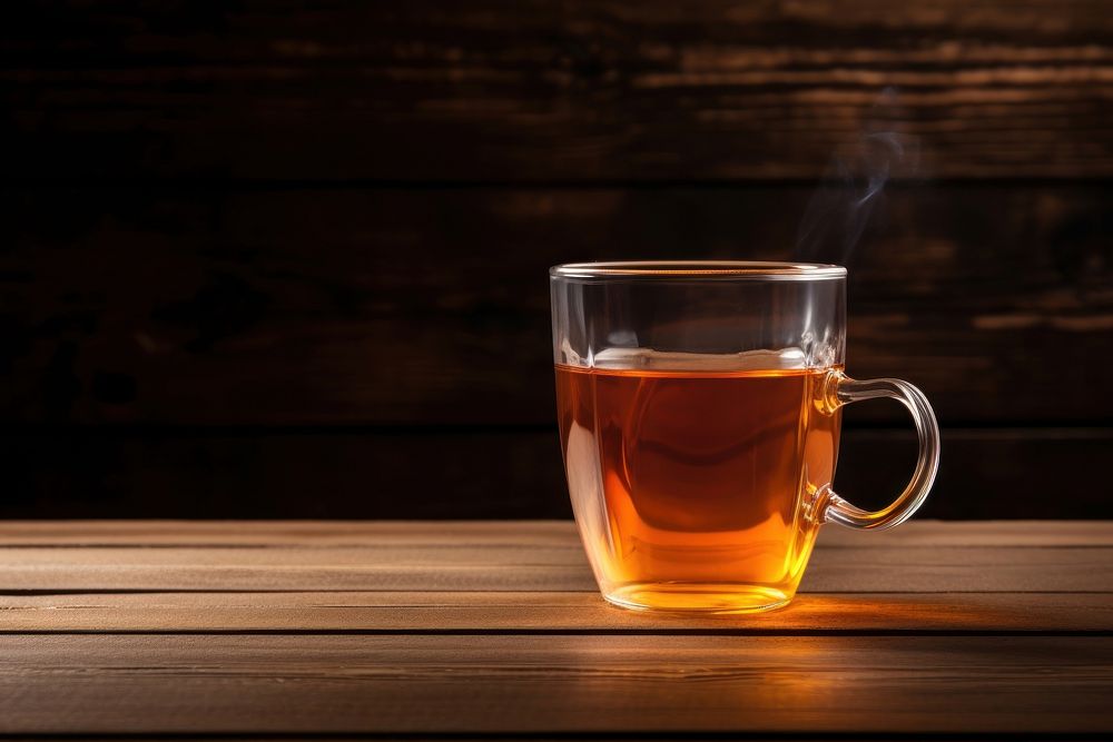 Glass tea cup drink. AI generated Image by rawpixel.