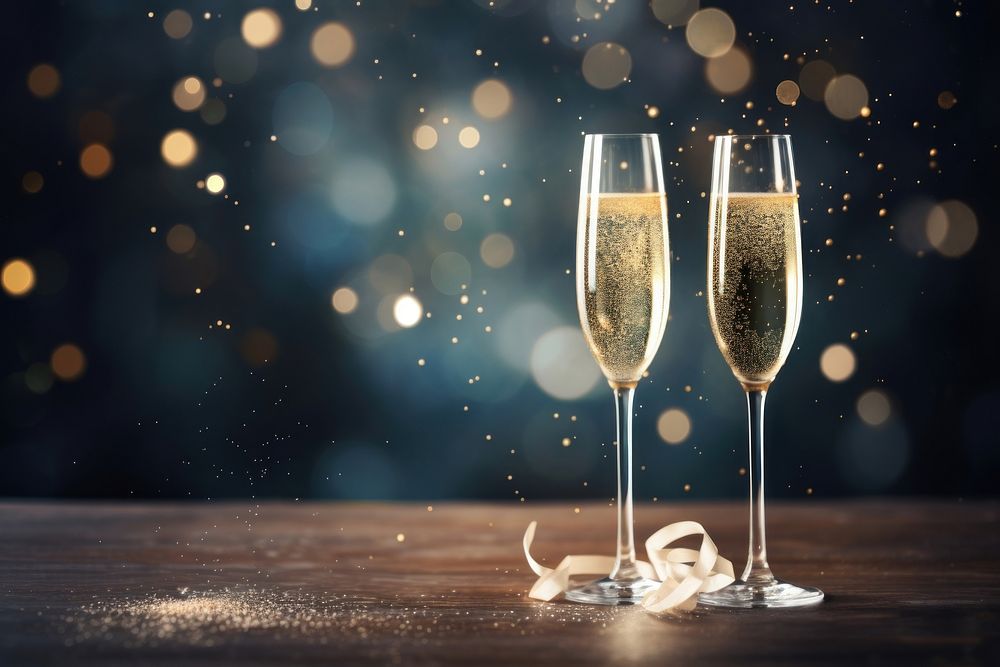 Celebration champagne glass drink. AI generated Image by rawpixel.