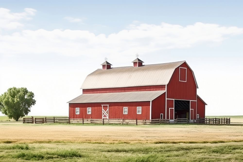 Farm barn architecture outdoors. AI generated Image by rawpixel.