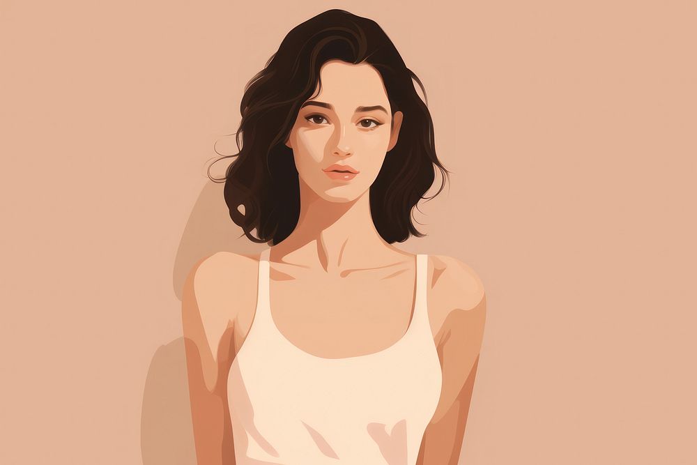 Portrait adult woman contemplation. AI generated Image by rawpixel.