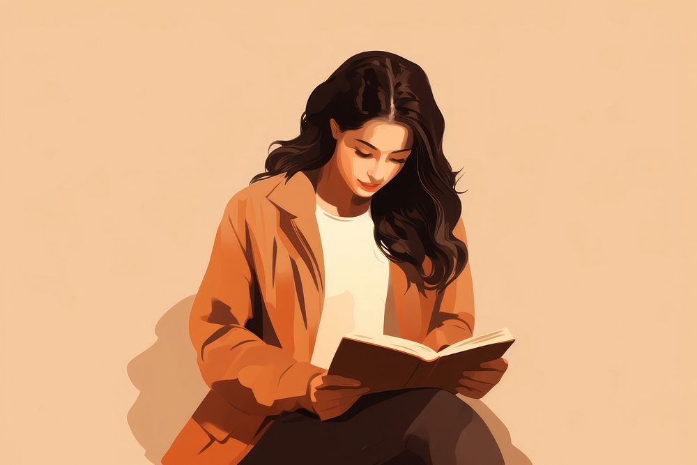 Reading adult woman book. AI generated Image by rawpixel.