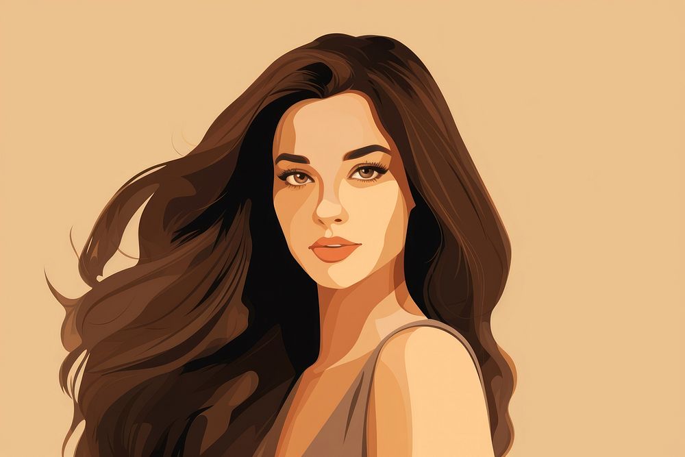 Portrait sketch adult woman. AI generated Image by rawpixel.