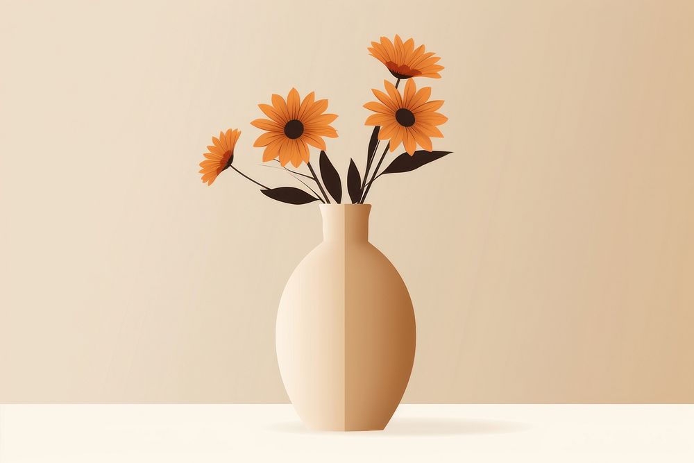 Flower vase plant creativity. AI generated Image by rawpixel.