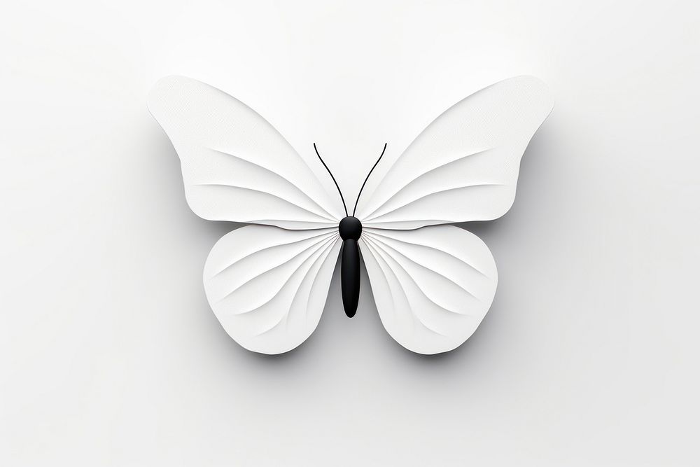 Butterfly white animal insect. AI generated Image by rawpixel.