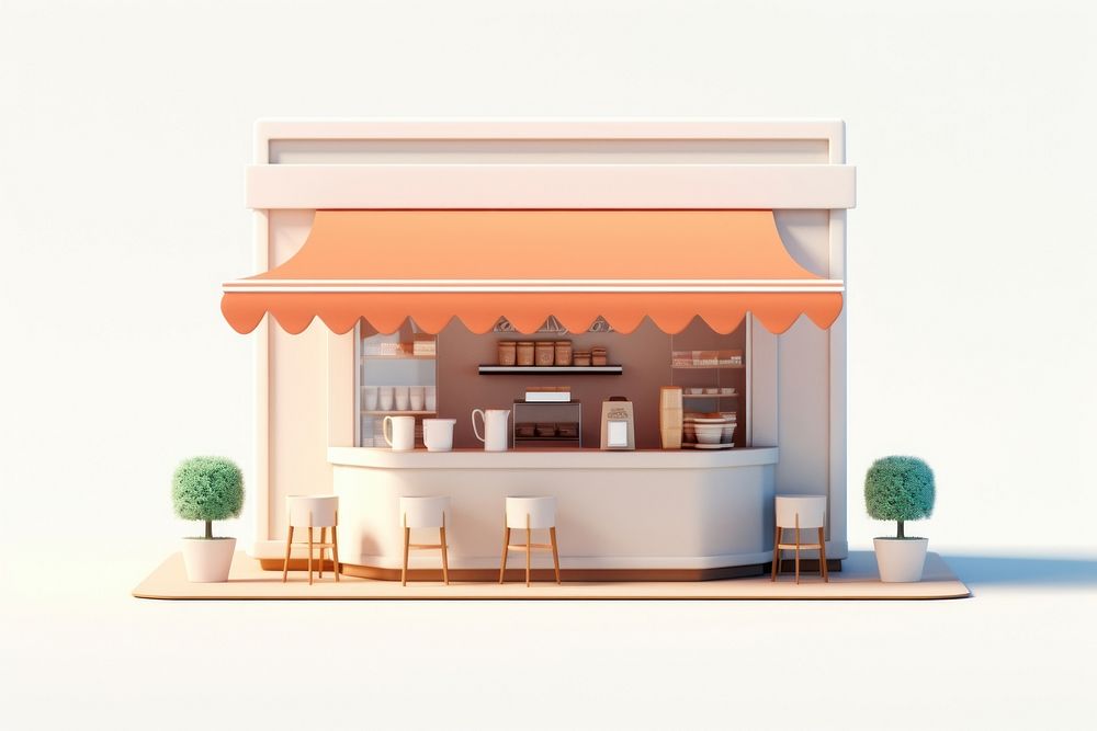 Awning chair architecture restaurant. AI generated Image by rawpixel.