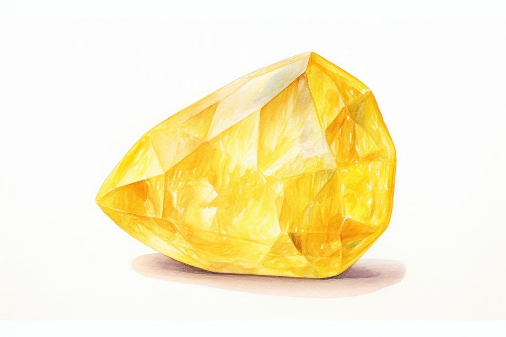 Gemstone jewelry yellow white background. AI generated Image by rawpixel.