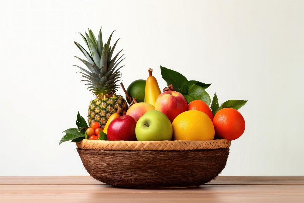 Fruit pineapple basket plant. AI generated Image by rawpixel.